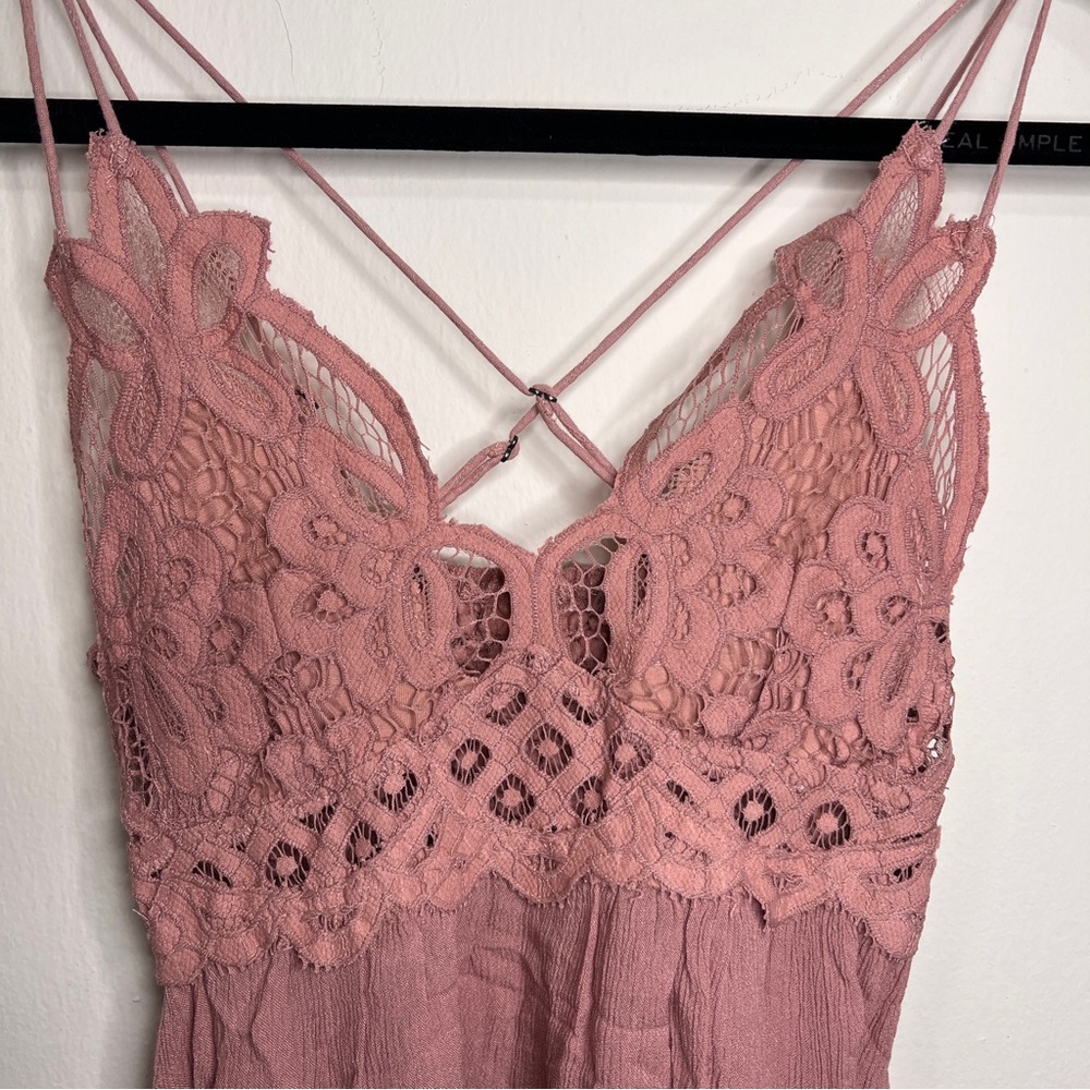 HP 🎉 NWT Free People Adella Slip Dress in Rose - Picture 7 of 11